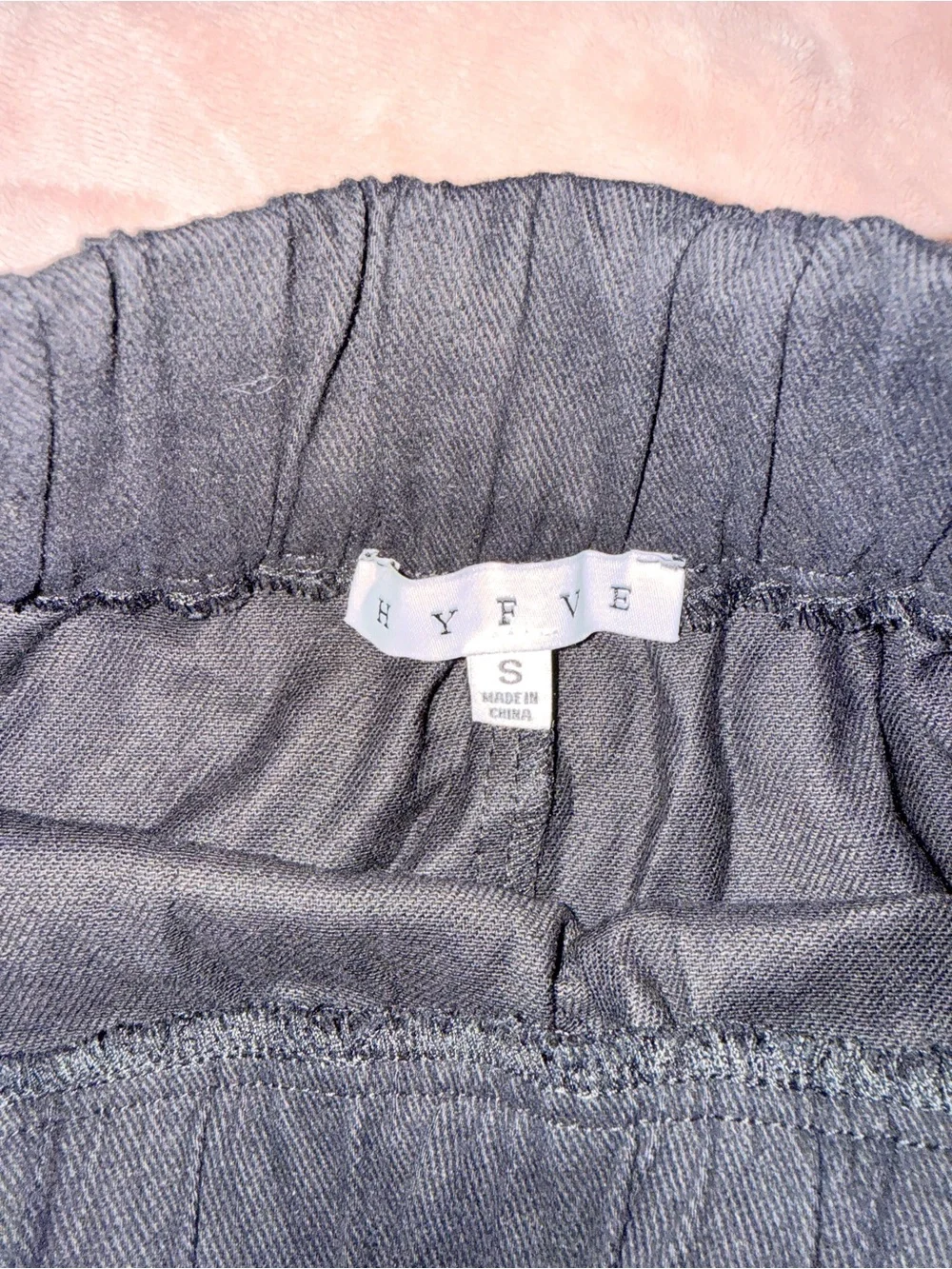 HYFVE Black Elastic Waist Mini Skirt